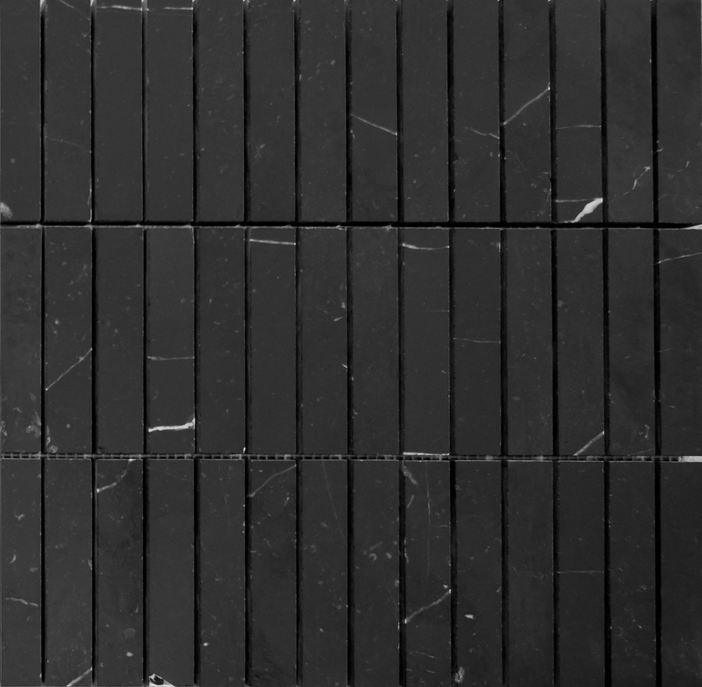[ULA174] NERO MARMOR PINSTRIPE MOSAIC 30,5X30,3X0,8 